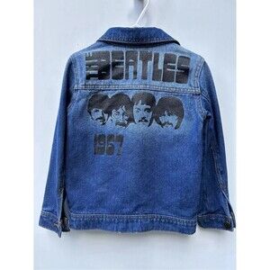 Junk Food The Beatles SGT. Pepper Kids Denim Jacket Size L Youth (8/9 Y) EUC